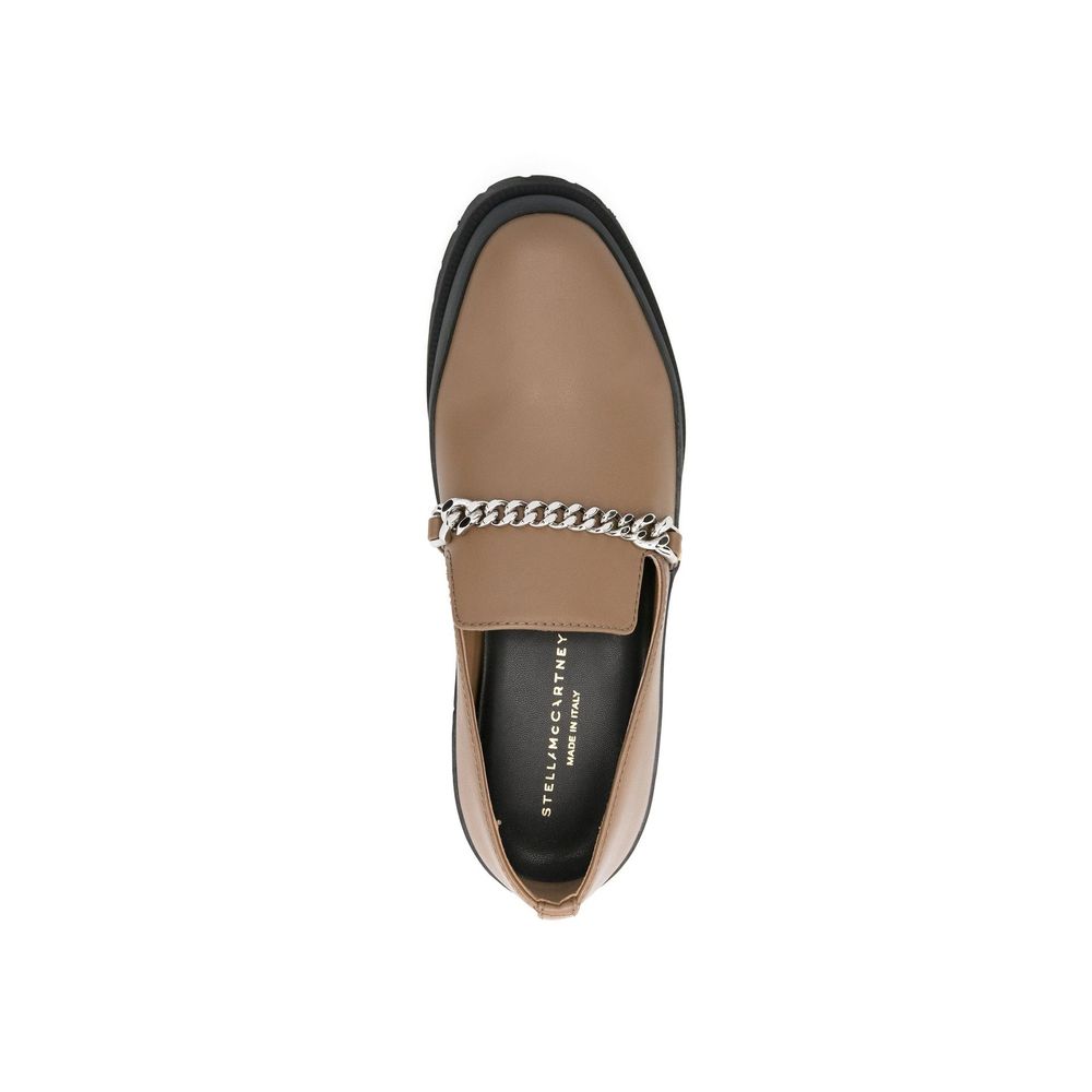 Stella McCartney Braune Loafer aus veganem Leder zum Hineinschlüpfen
