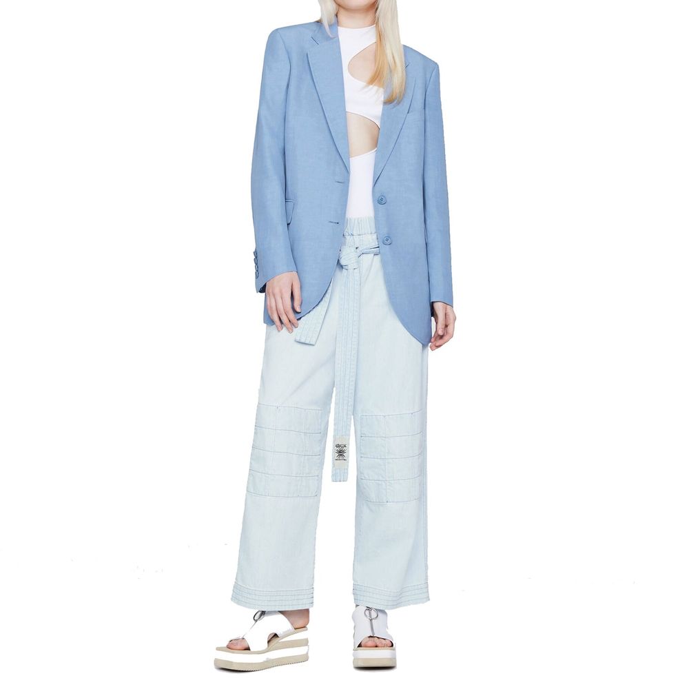 Stella McCartney Blaue Baumwoll-Freizeithose