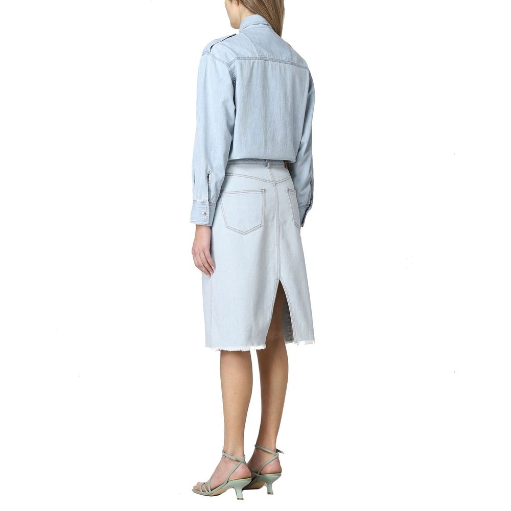 Stella McCartney Blaues Baumwoll-Freizeitkleid