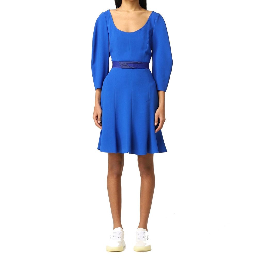 Stella McCartney Blaues Viskose-Freizeitkleid