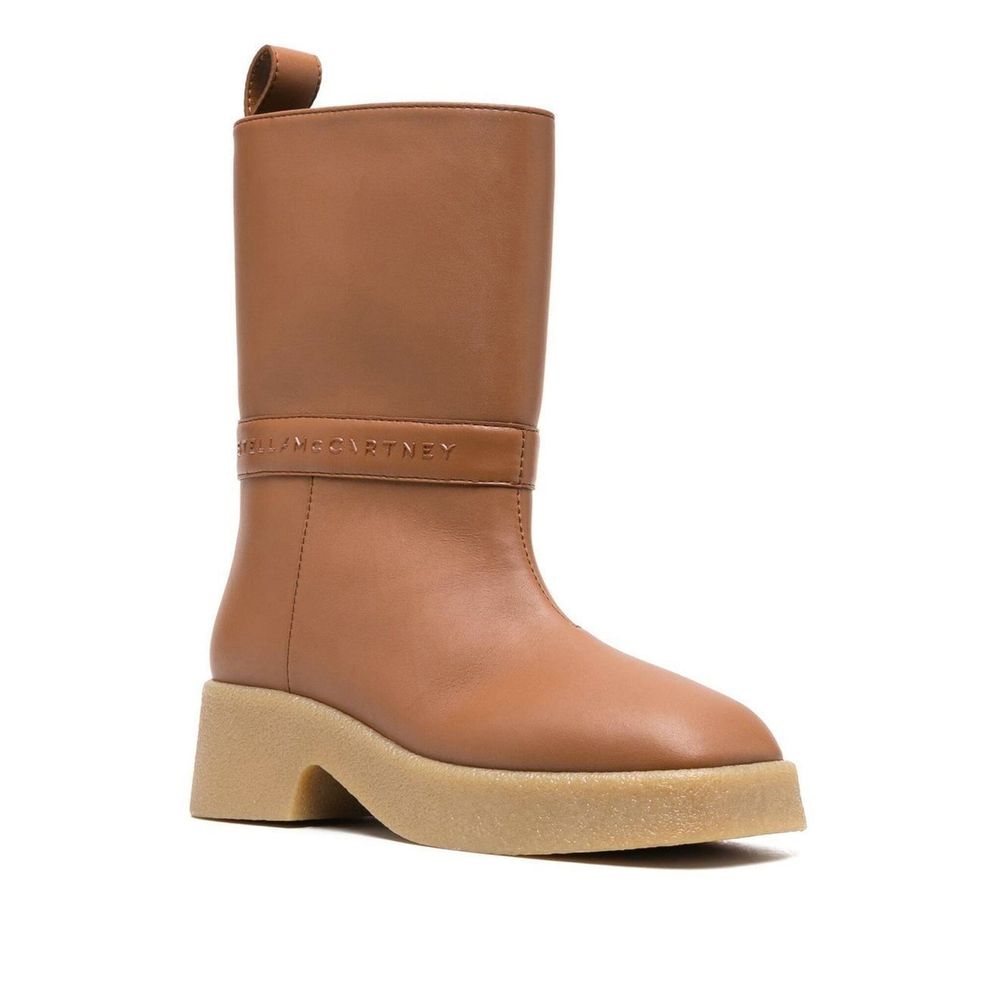Stella McCartney Braune Ankle Boots aus Polyethylen