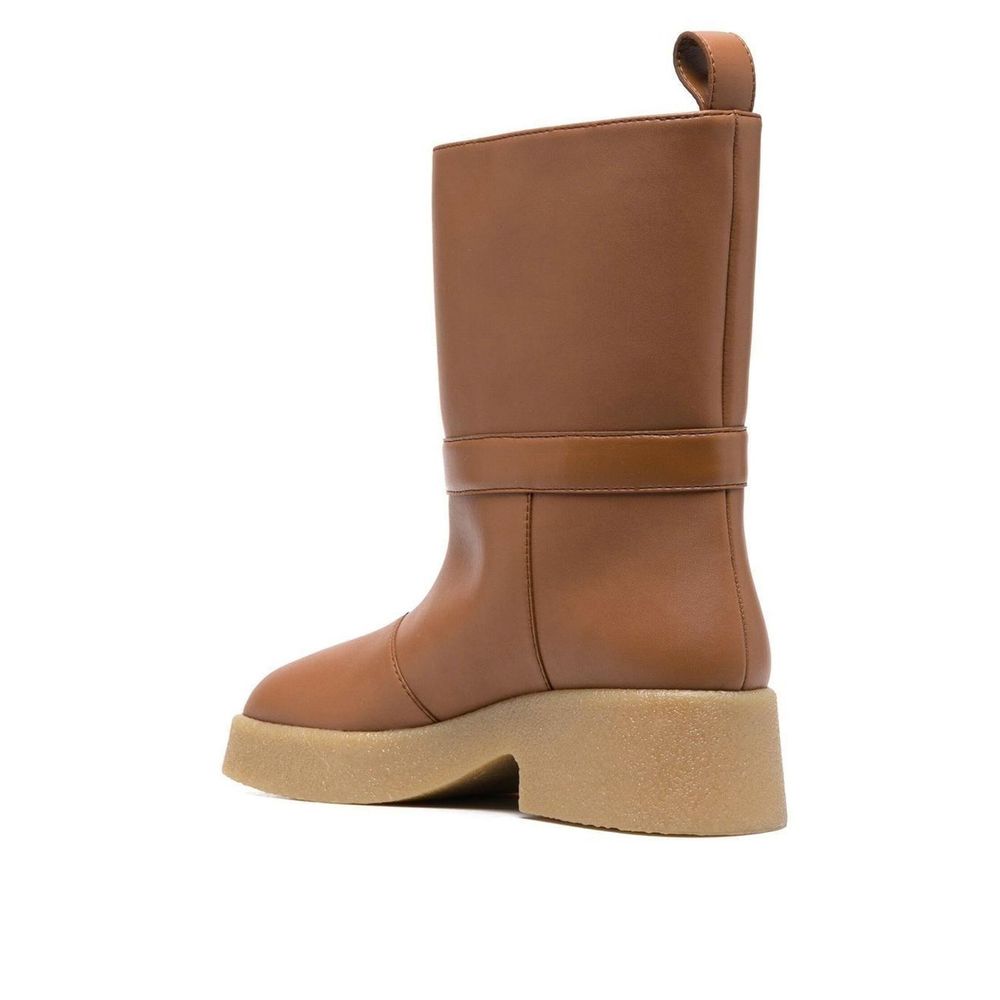 Stella McCartney Braune Ankle Boots aus Polyethylen
