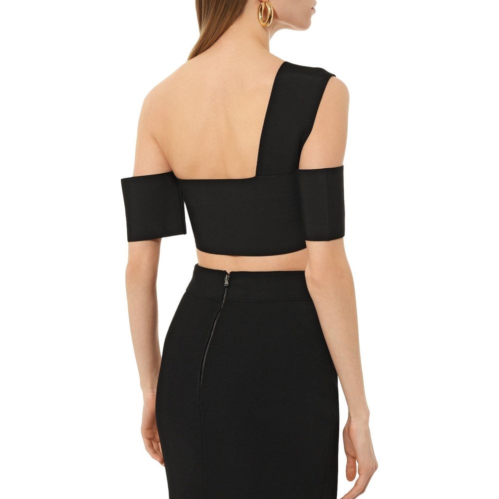 Alexander McQueen Schwarze Tanktops aus Elasthan