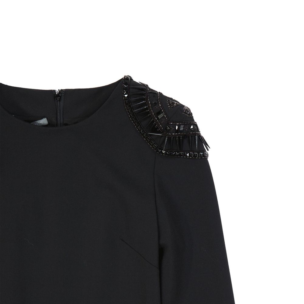 Alberta Ferretti Schwarzes Elastan-Freizeitkleid
