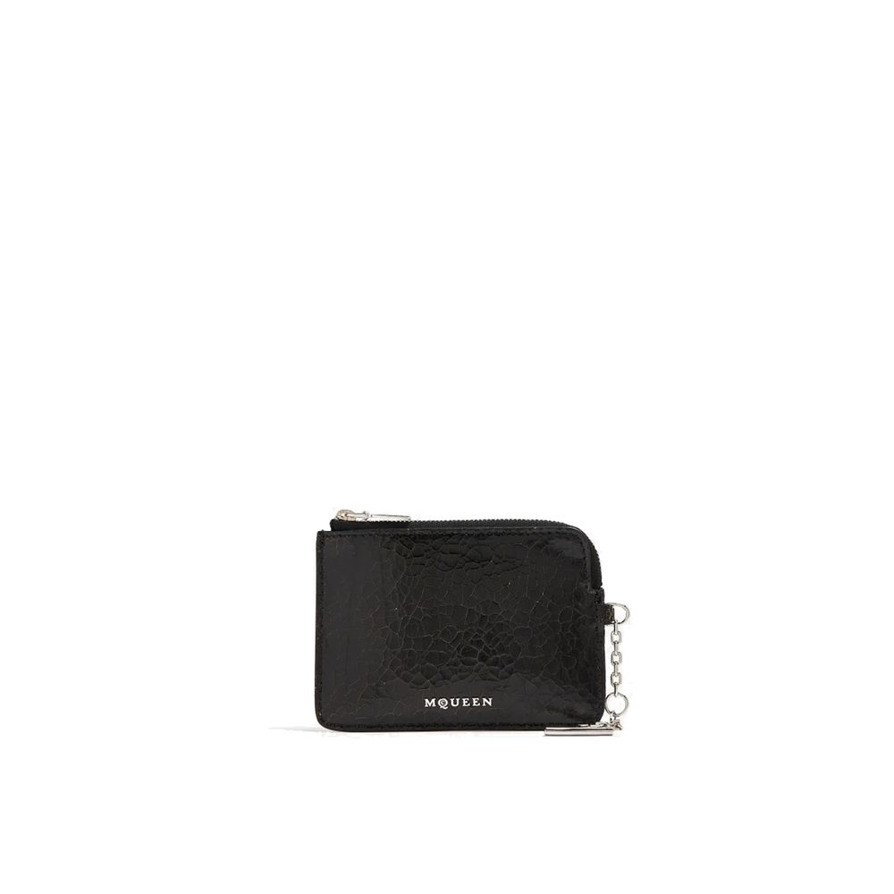 Alexander McQueen Schwarze Kalbsleder-Clutch