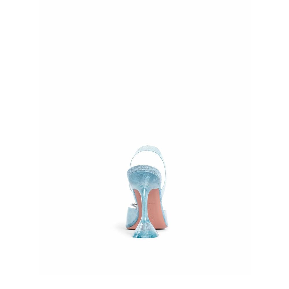 Amina Muaddi Pumps aus blauem Plexiglas