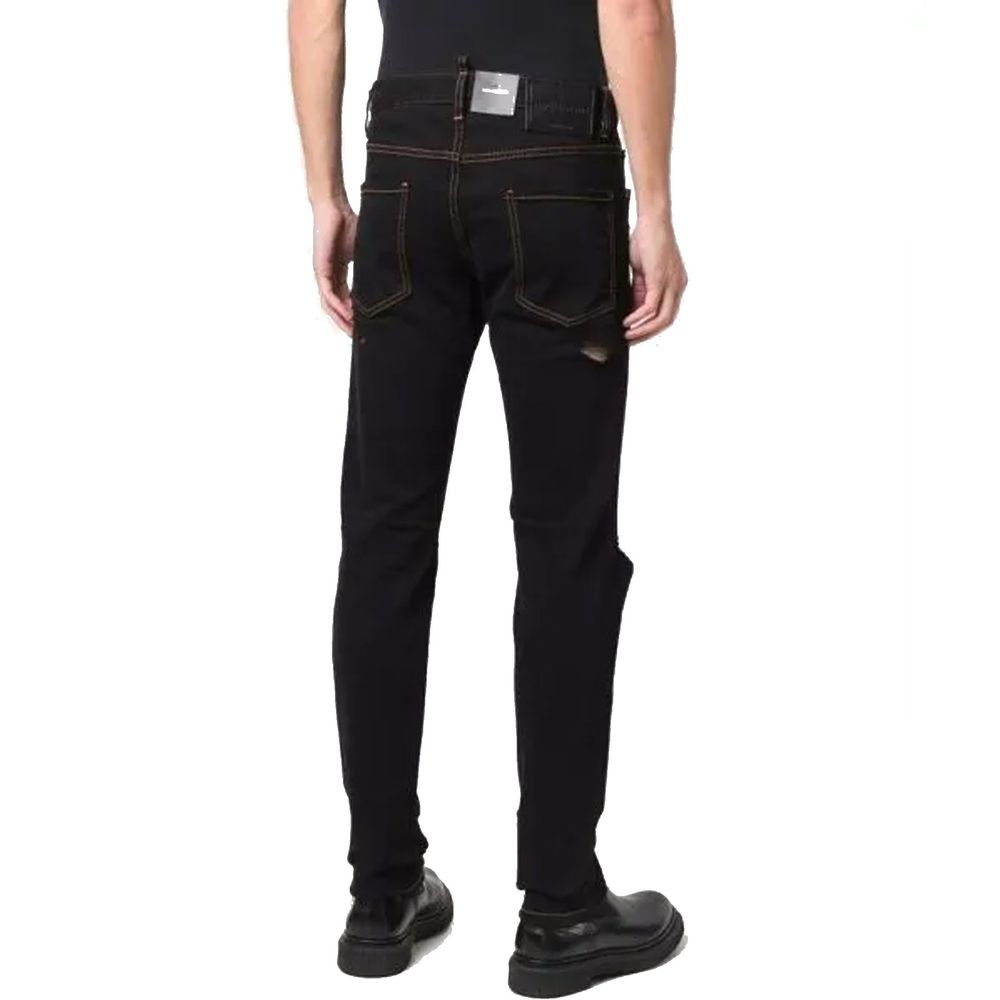 Dsquared² Schwarze Baumwolljeans Denim