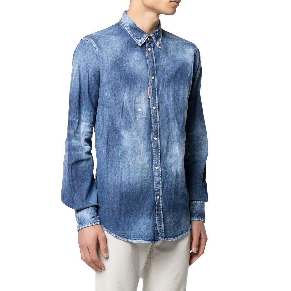 Dsquared² Blaues Denim-Hemd