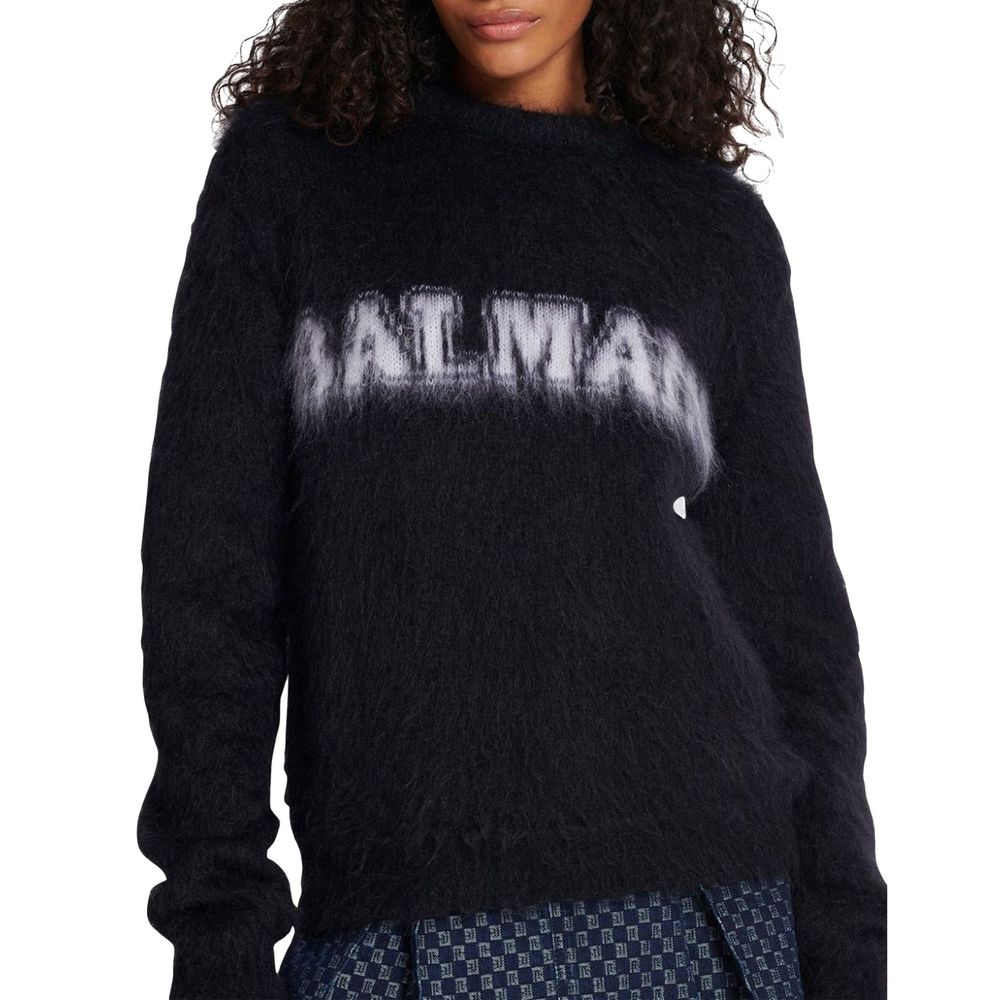 Balmain Schwarzer Sweatshirt aus Mohair