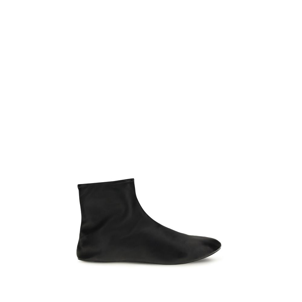 The Row Schwarze Lammleder-Ankle Boots Ovis Aries Aries