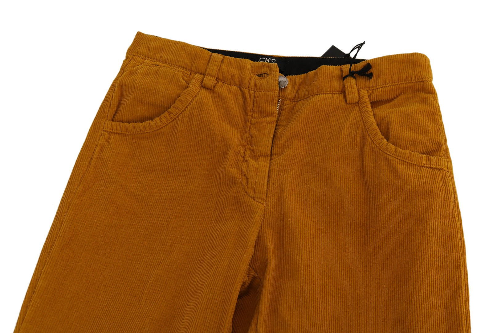 Costume National Orange High Waist Straight Leg Hose