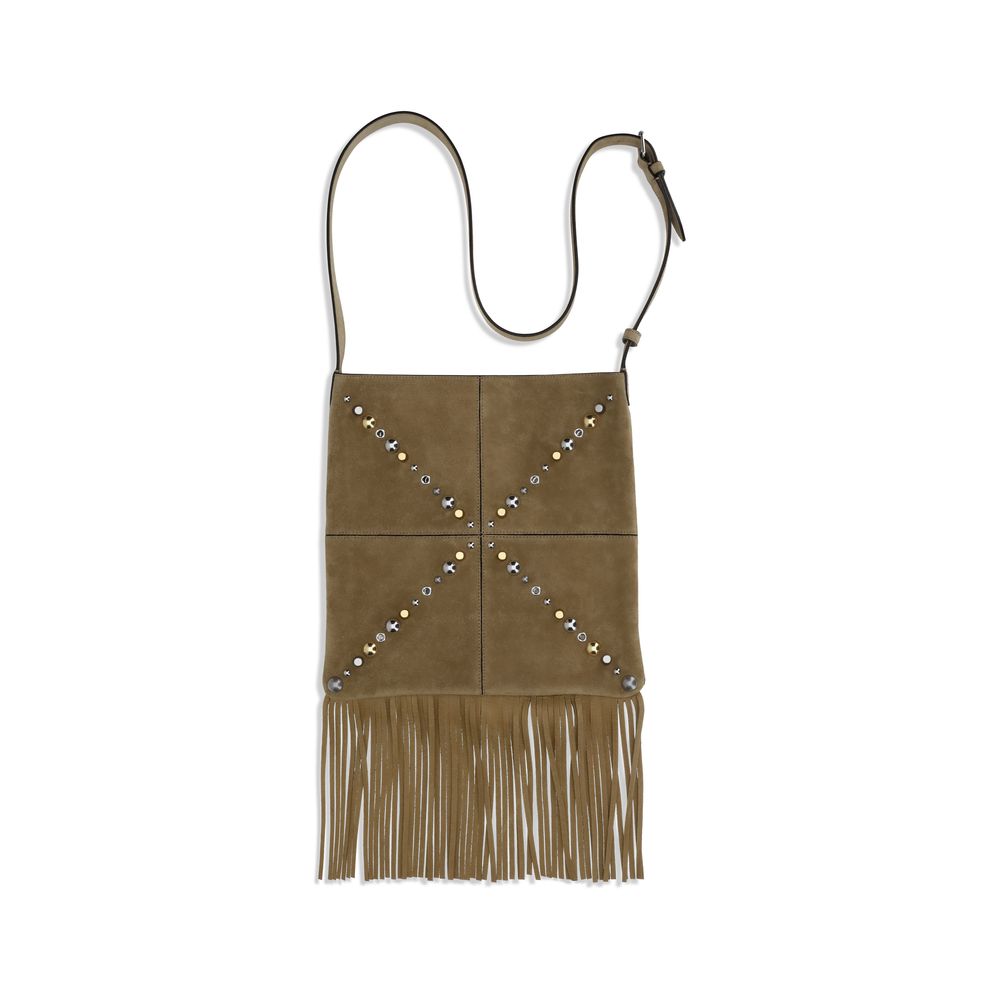 Valentino Garavani Beige Kalbsleder Bos Taurus Schultertasche
