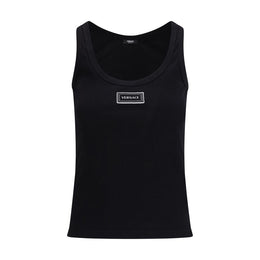 Versace Schwarze Baumwoll-Tanktops