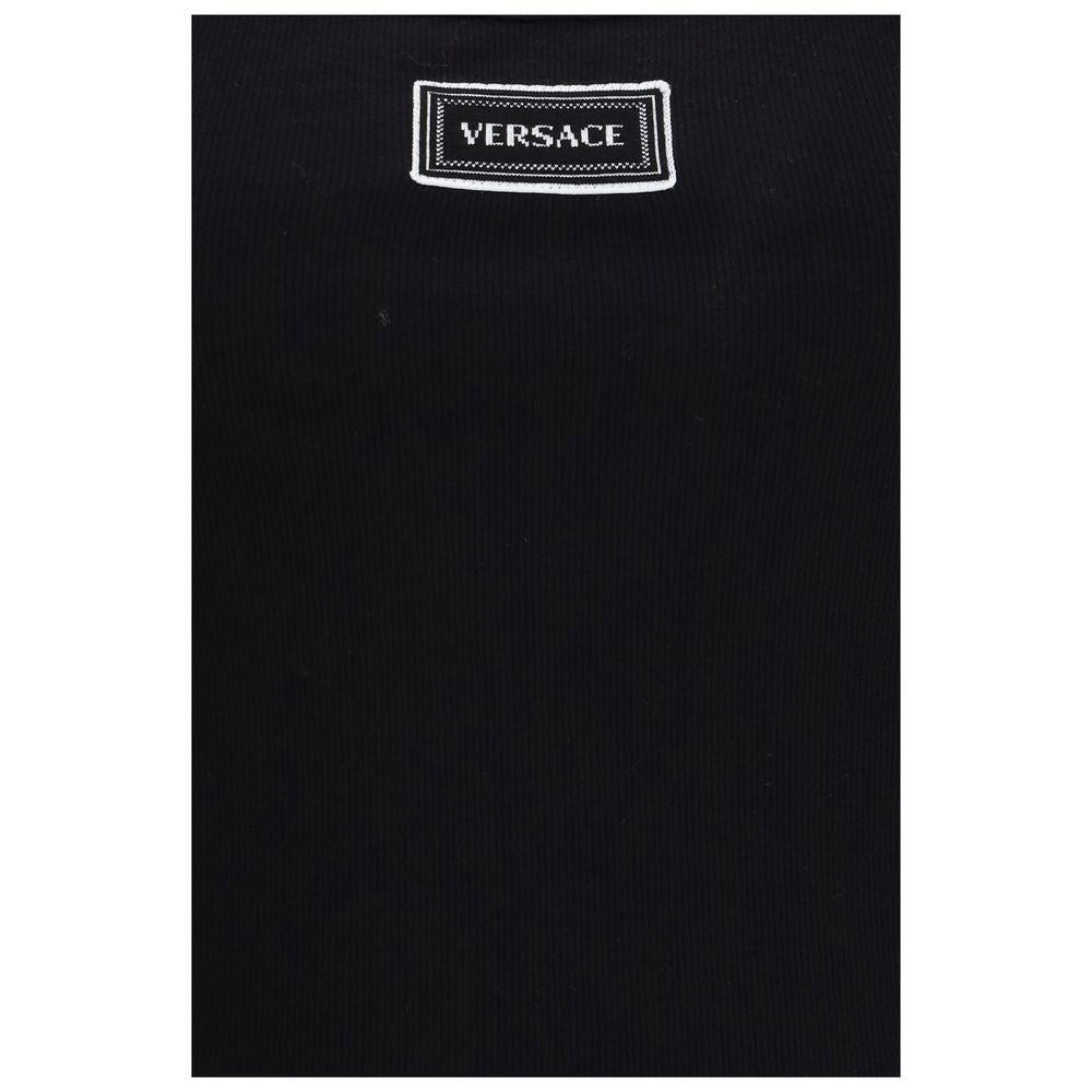 Versace Schwarze Baumwoll-Tanktops