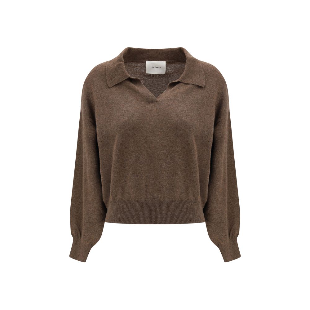 Lisa Yang Brauner Kaschmir-Pullover