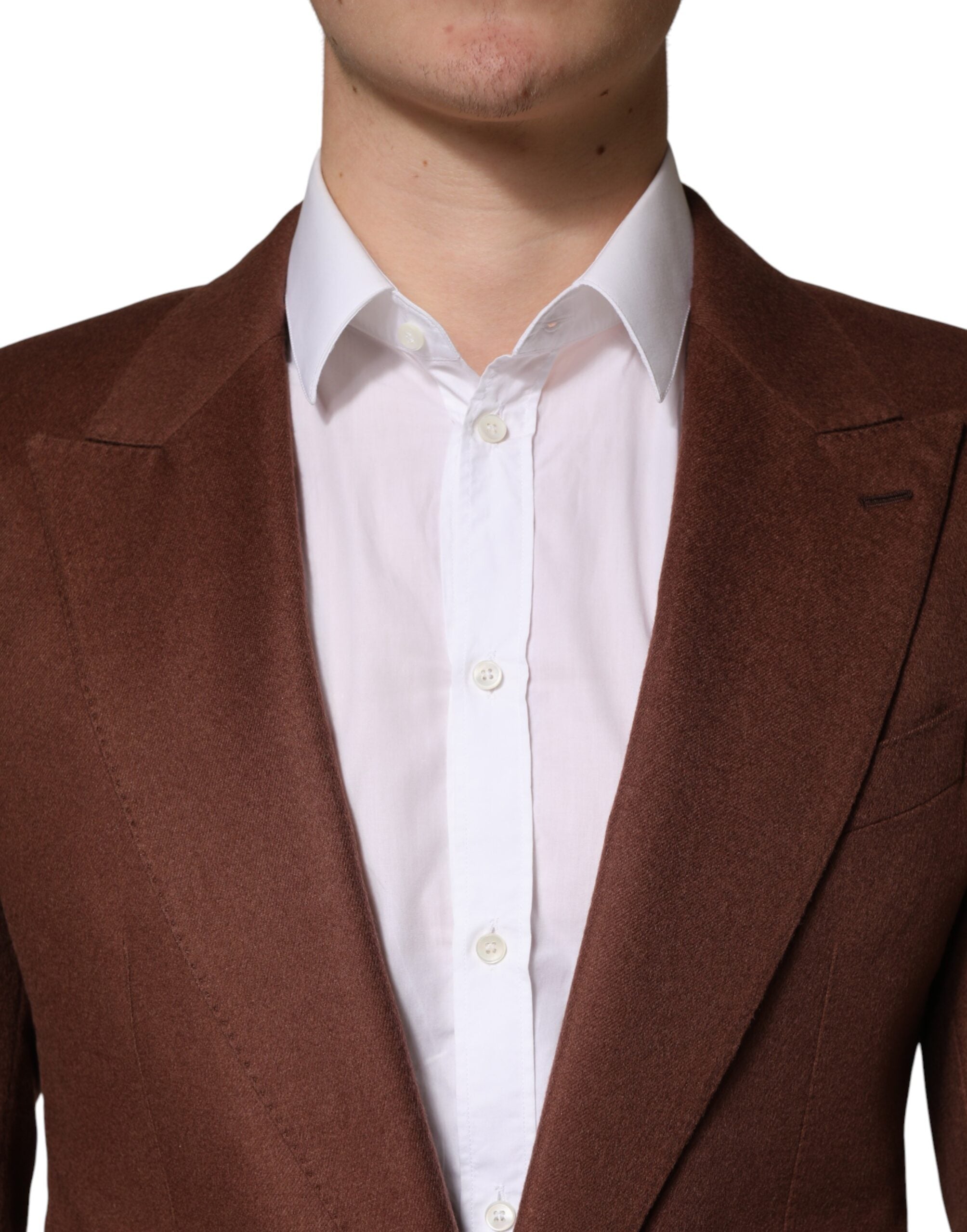 Dolce & Gabbana Brauner Kaschmir-Sakko mit Einreiher