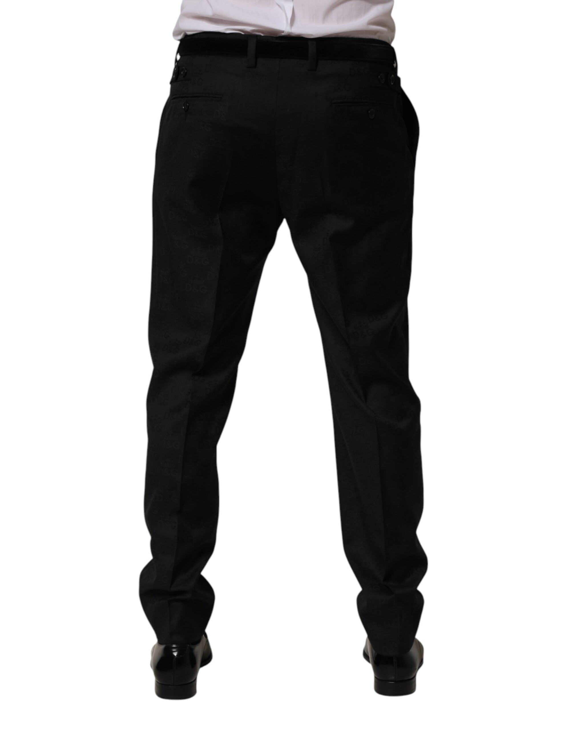 Dolce & Gabbana Schwarze Woll-Skinny-Hose für formelle Anlässe