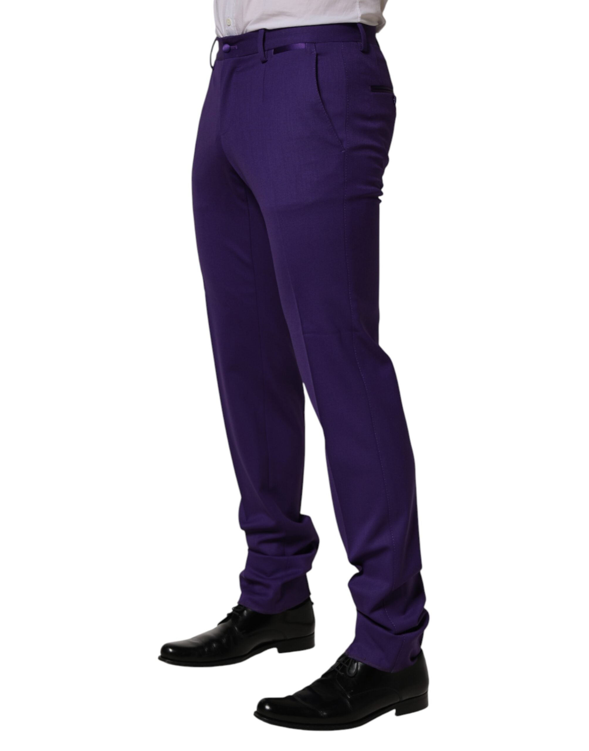 Dolce & Gabbana Lila Woll-Röhrenhose für Herren