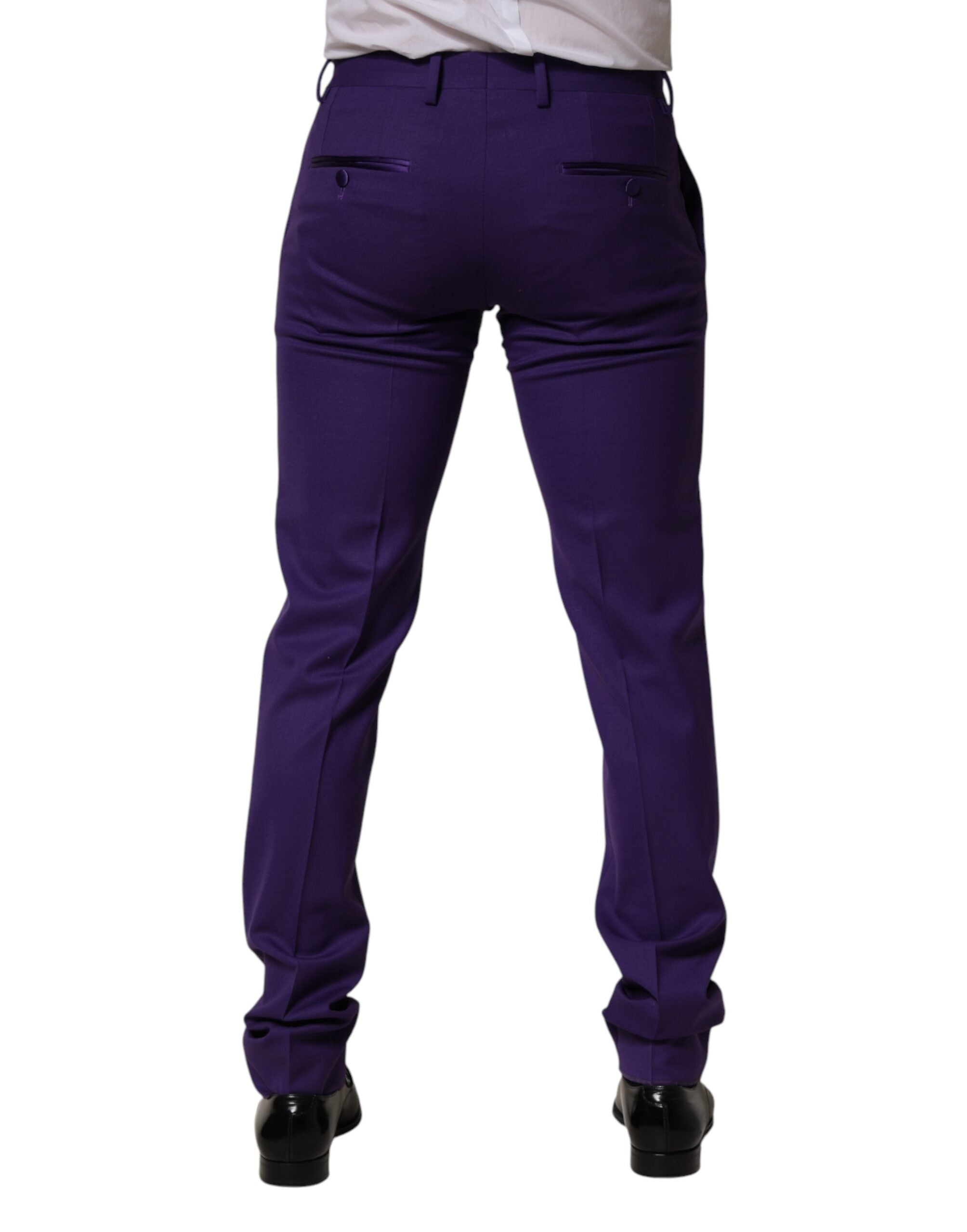 Dolce & Gabbana Lila Woll-Röhrenhose für Herren