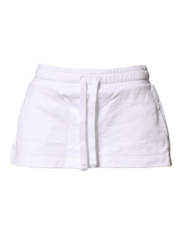 Dolce & Gabbana Weißrock aus Baumwollmischung, A-Linie, Mid-Waist, Mini