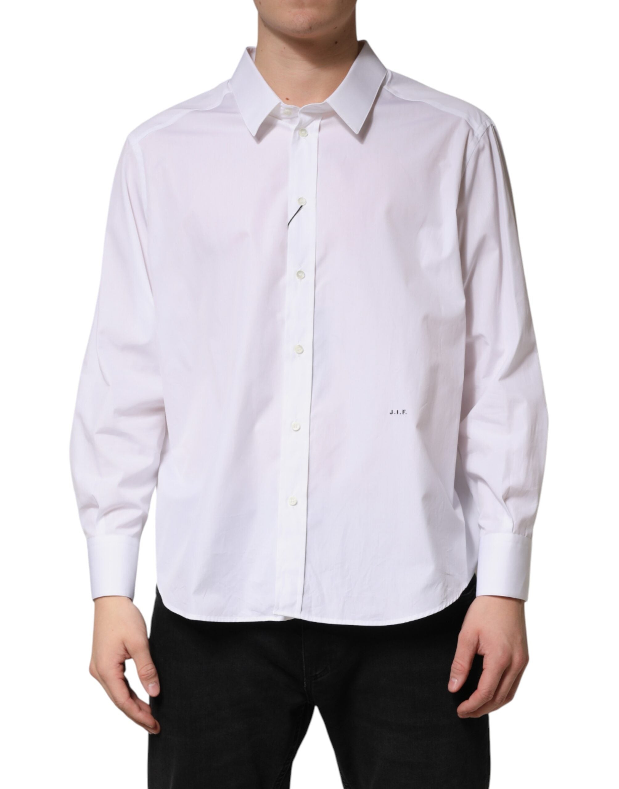 Dolce & Gabbana Weißes SARTORIA Hemd aus Baumwolle mit Kragen