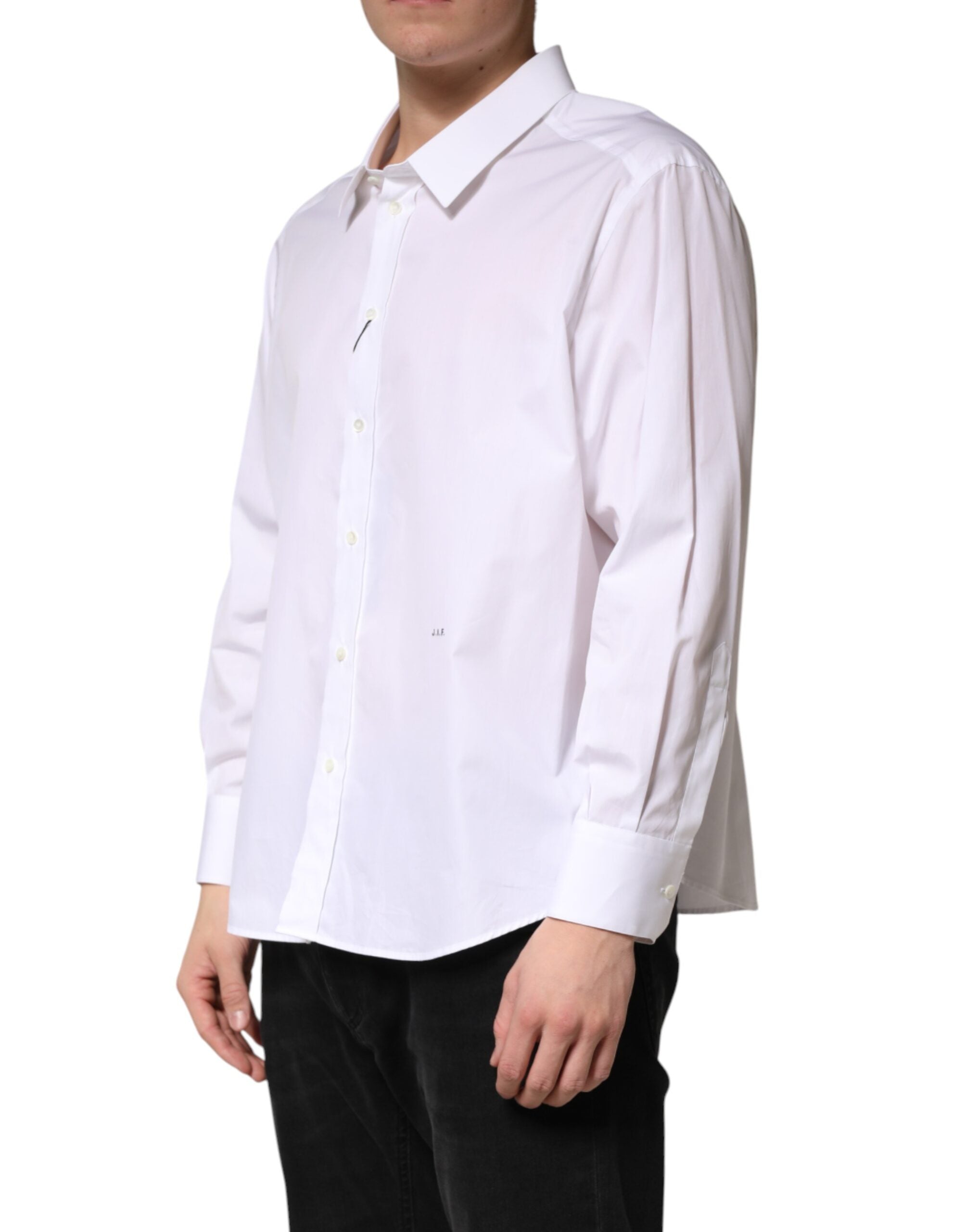 Dolce & Gabbana Weißes SARTORIA Hemd aus Baumwolle mit Kragen