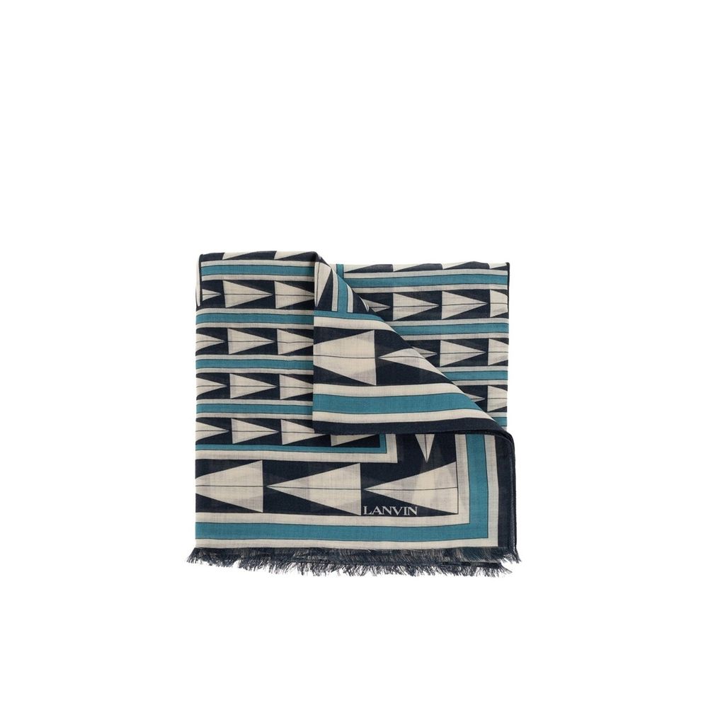Lanvin Blauer Wollschal