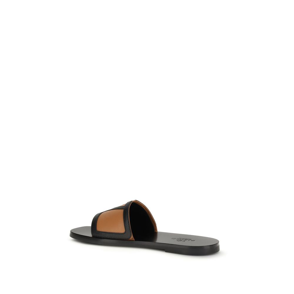 Valentino Garavani Schwarze Bos Taurus Kalbsleder-Sandalen