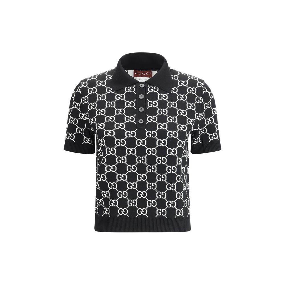 Gucci Schwarzes Wollmuster-Hemd
