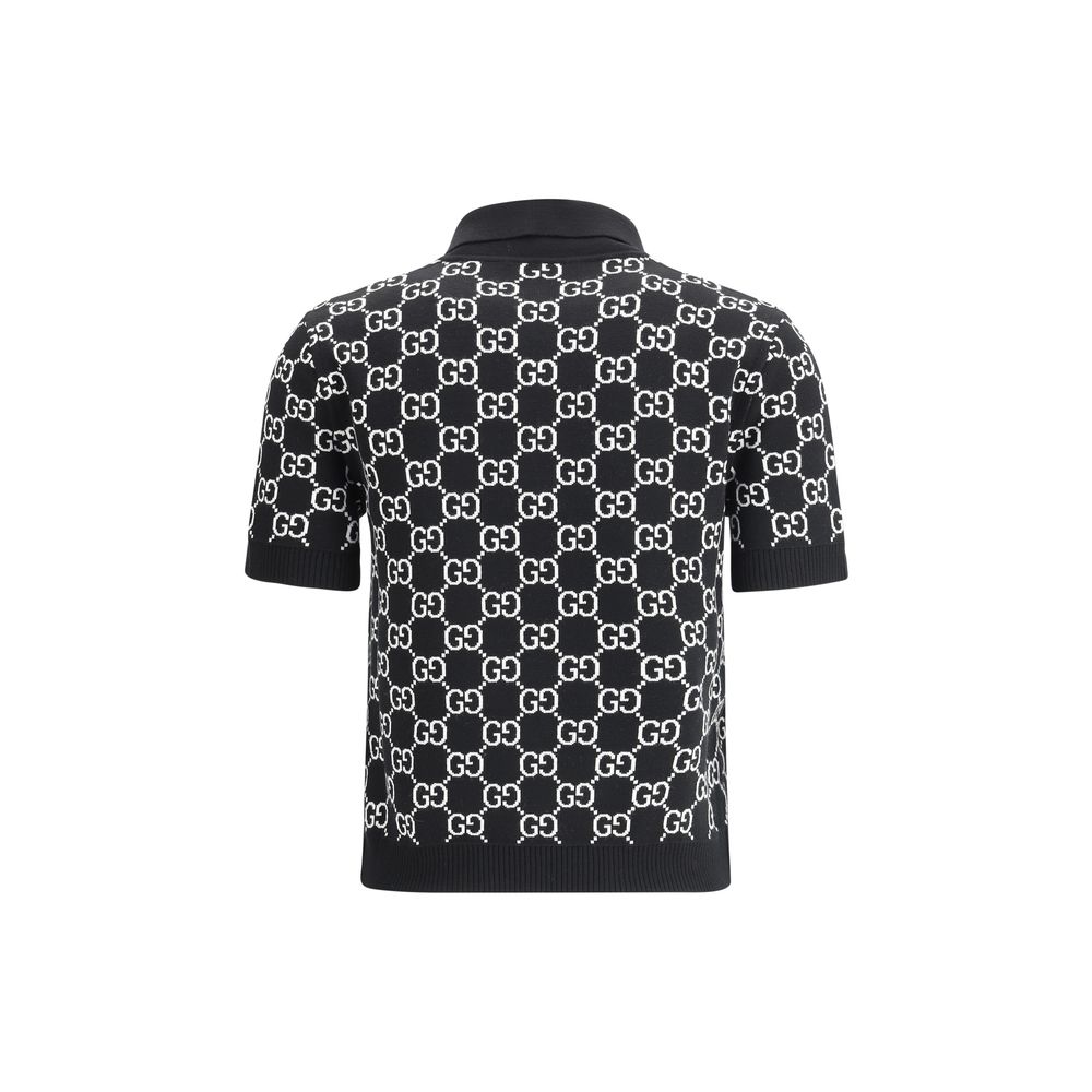 Gucci Schwarzes Wollmuster-Hemd