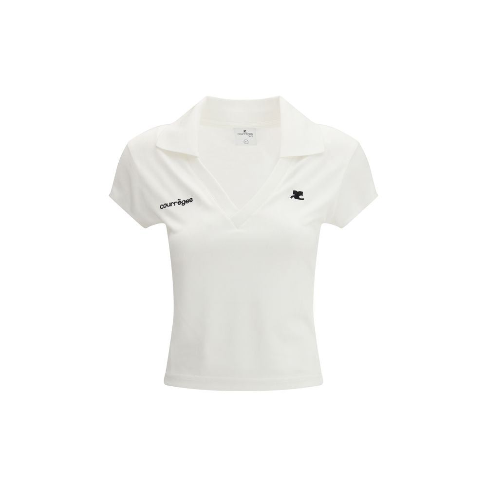 Courrèges Weißes Poloshirt aus Baumwolle