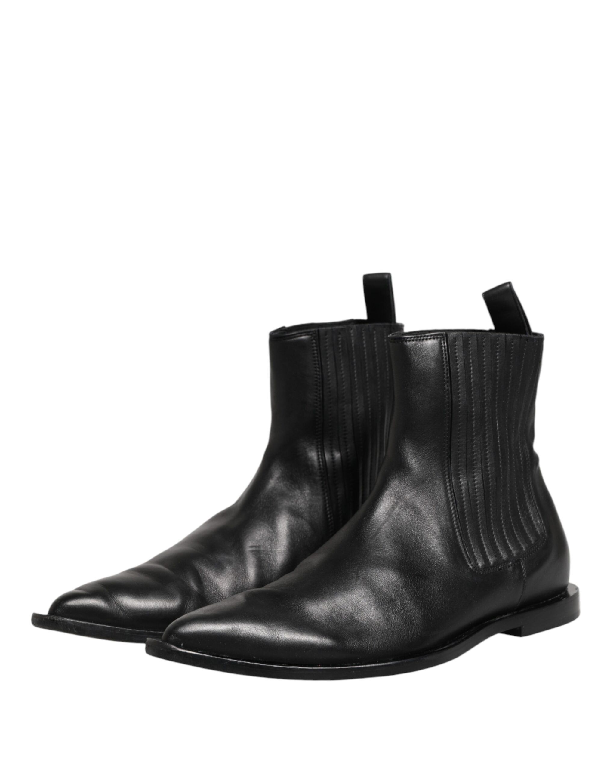 Dolce & Gabbana Schwarze Chelsea Herren Kurzschaft Stiefel Schuhe