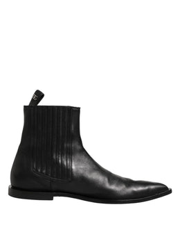 Dolce & Gabbana Schwarze Chelsea Herren Kurzschaft Stiefel Schuhe