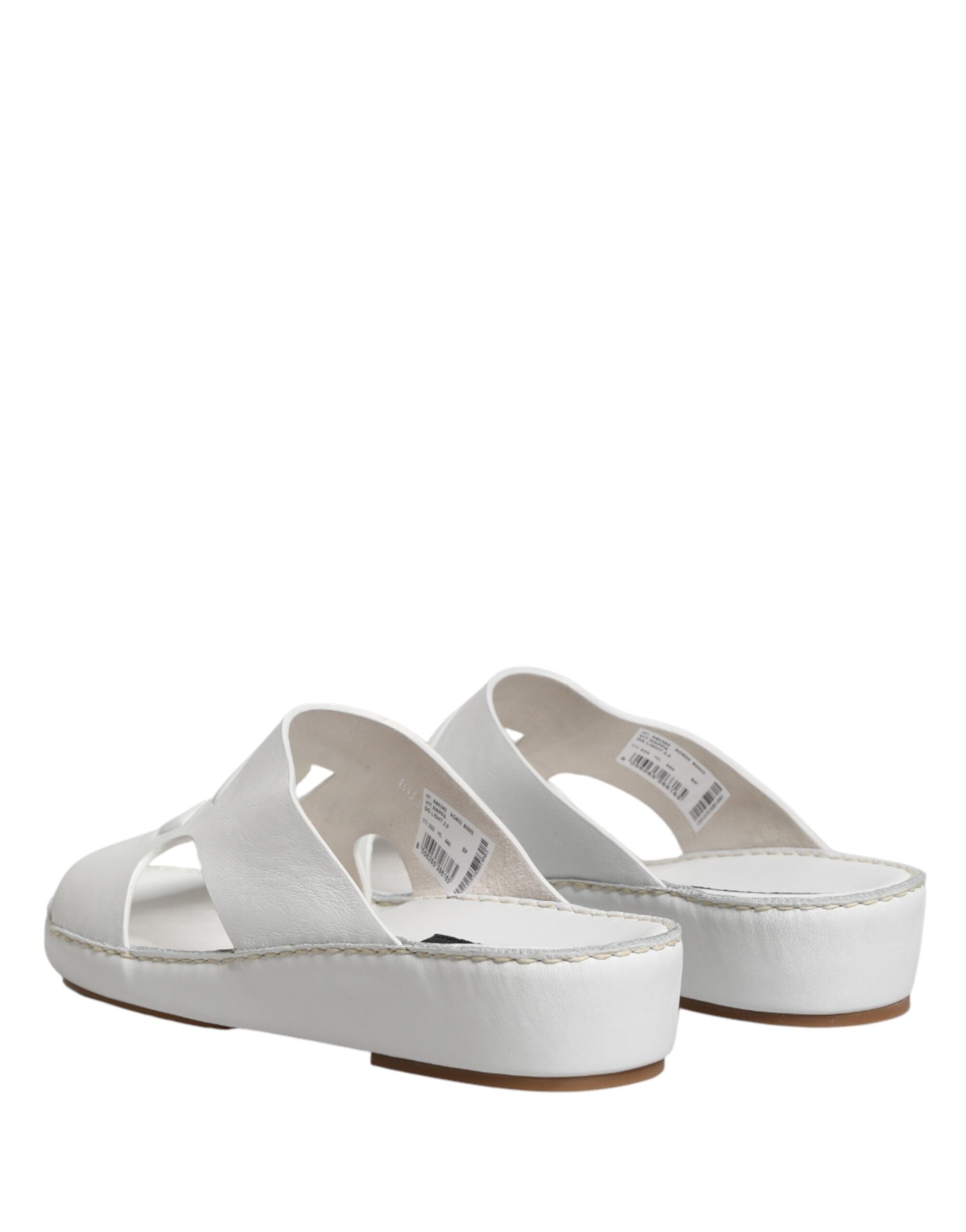 Dolce & Gabbana Weiße DG Cutout Slides Hausschuhe Ballerinas
