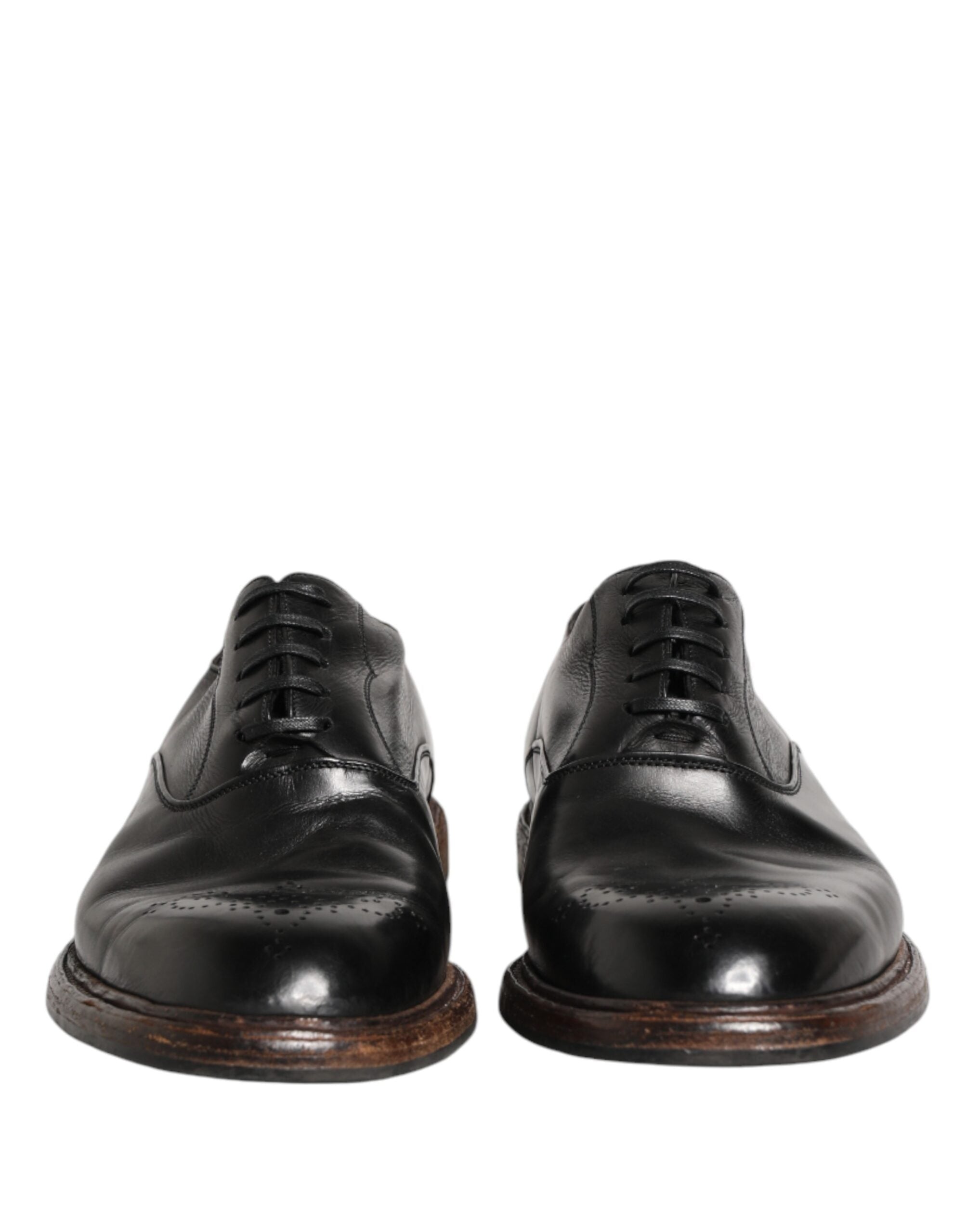 Dolce & Gabbana Schwarze Oxford-Schnürschuhe aus Kalbsleder