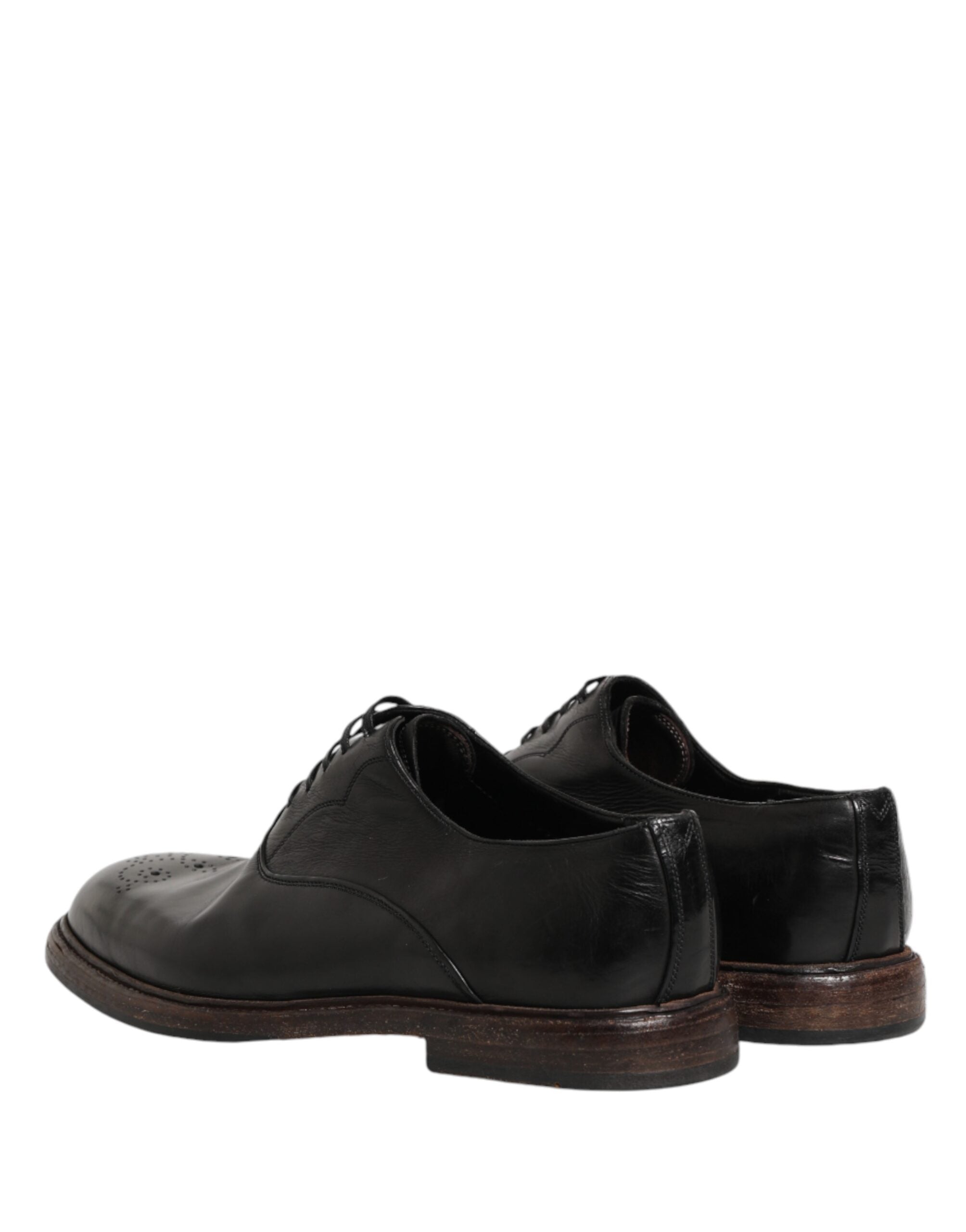 Dolce & Gabbana Schwarze Oxford-Schnürschuhe aus Kalbsleder