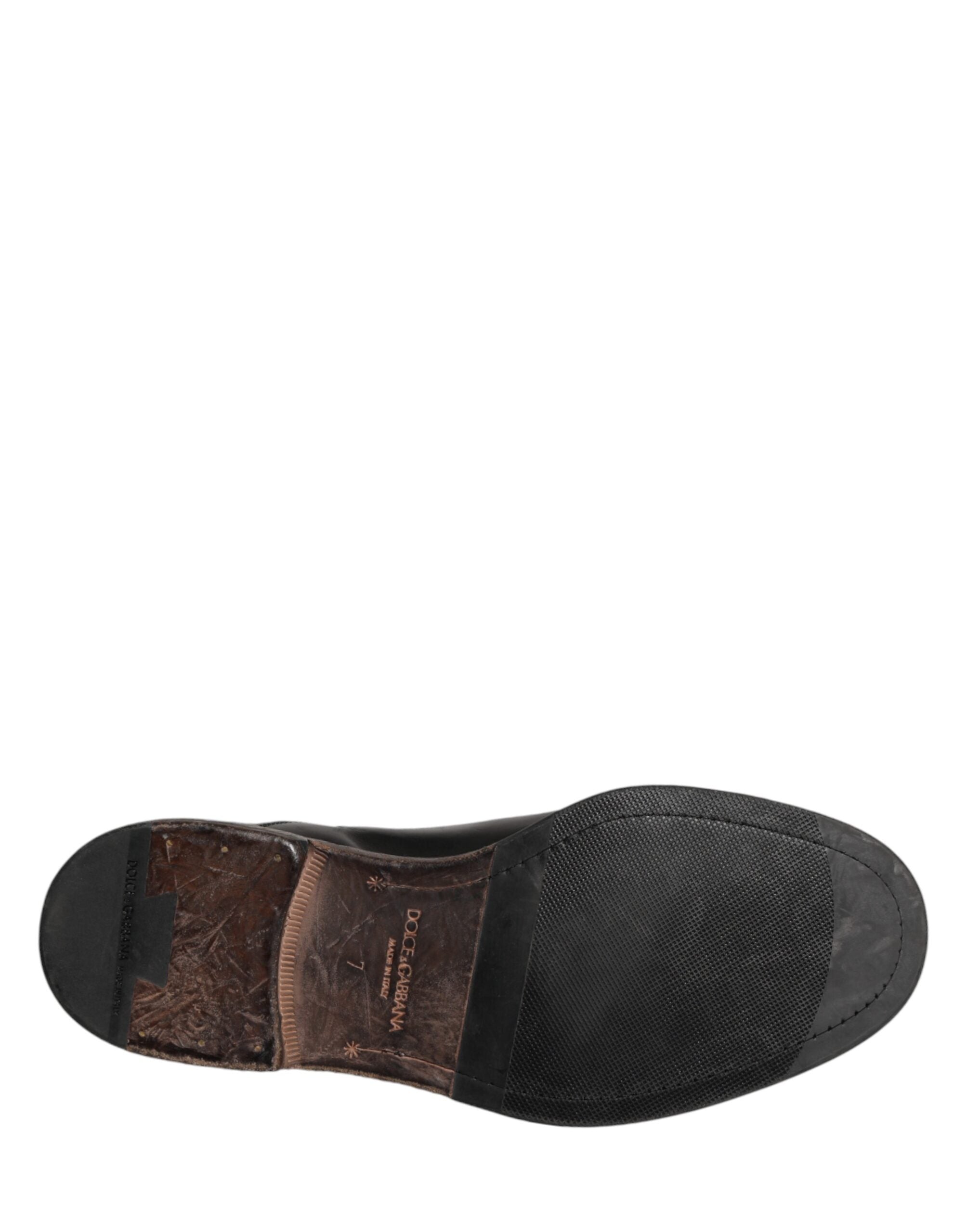 Dolce & Gabbana Schwarze Oxford-Schnürschuhe aus Kalbsleder