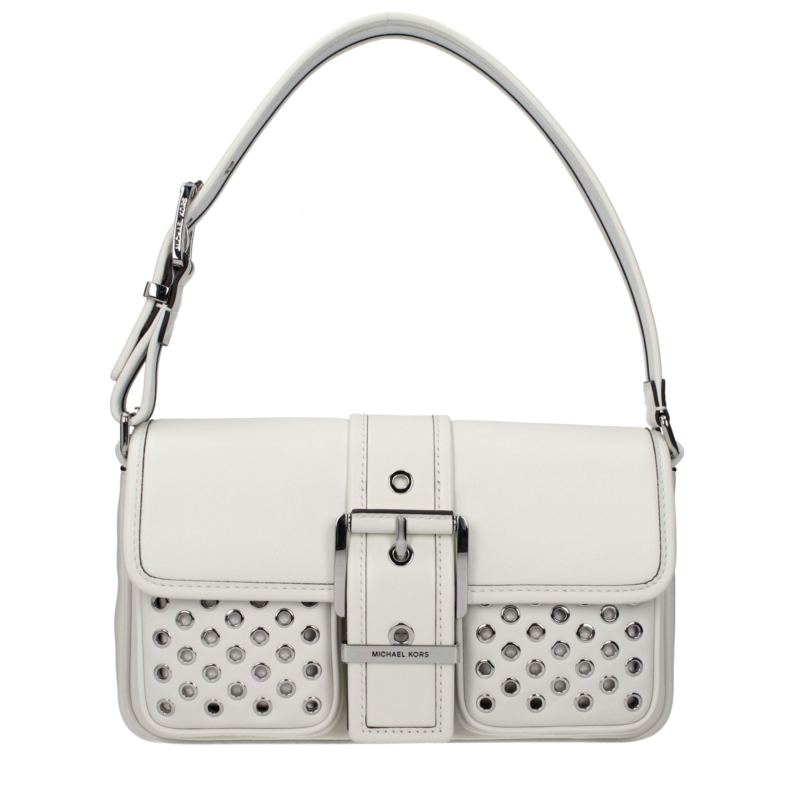 Michael Kors Weiße Leder Schultertasche
