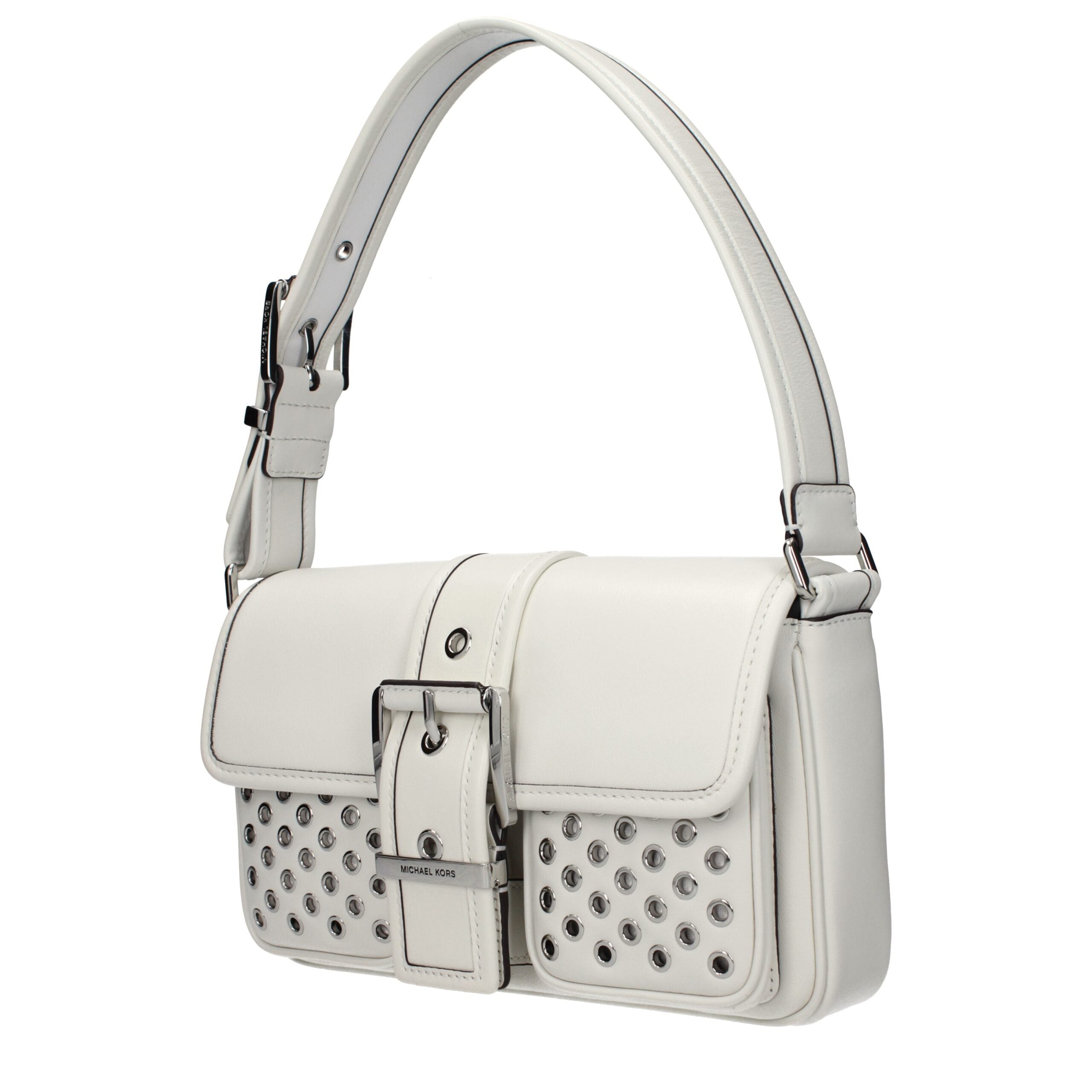 Michael Kors Weiße Leder Schultertasche
