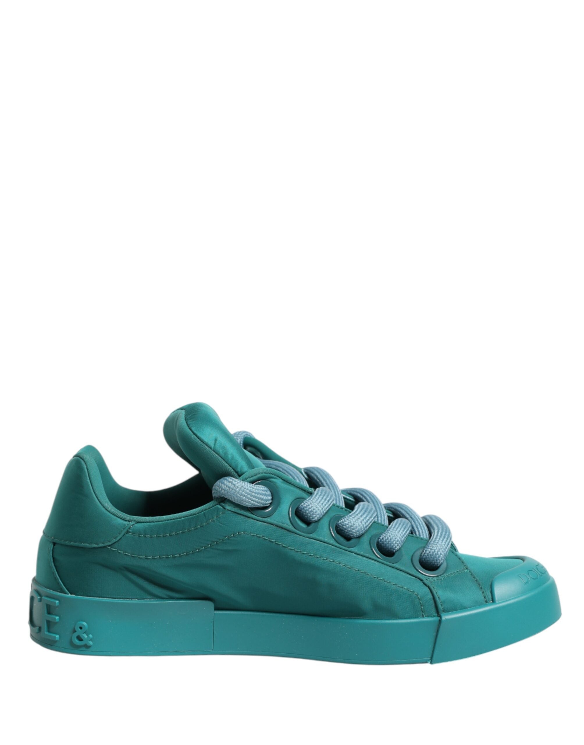 Dolce & Gabbana Teal Portofino Herren Low-Top-Sneaker
