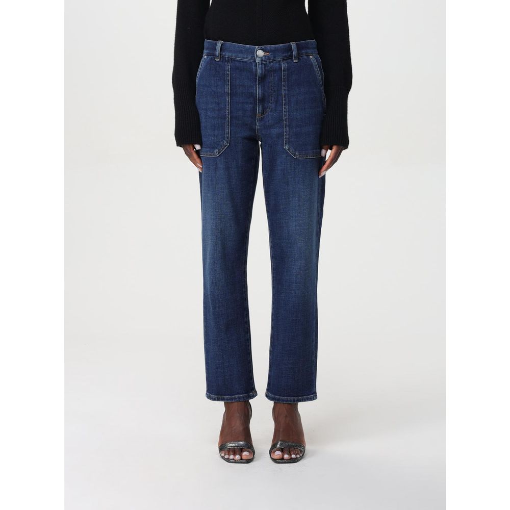 PINKO Blaue Straight-Leg Jeans aus Denim