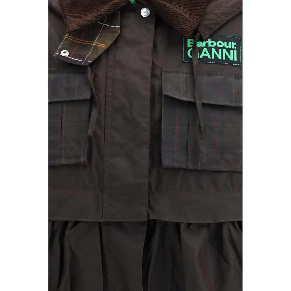 Barbour Brauner Baumwollmantel