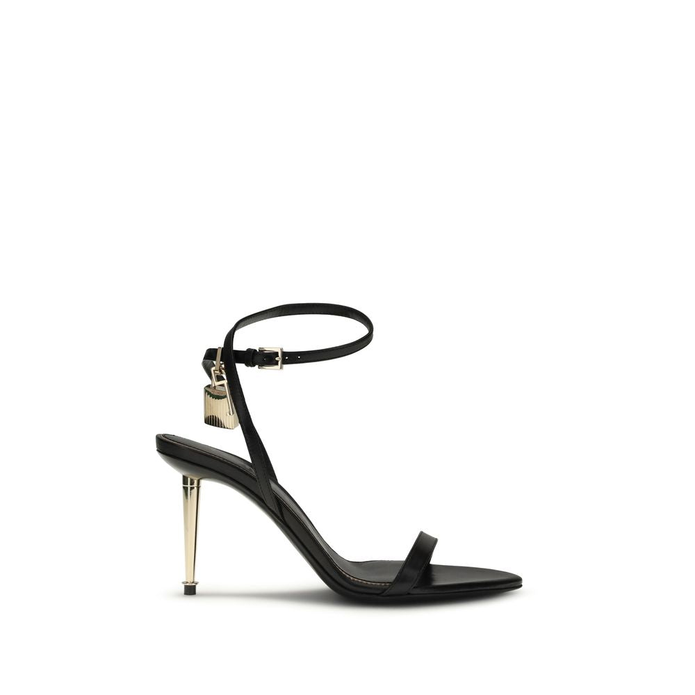 Tom Ford Schwarze Stilettosandalen aus Ziegenleder