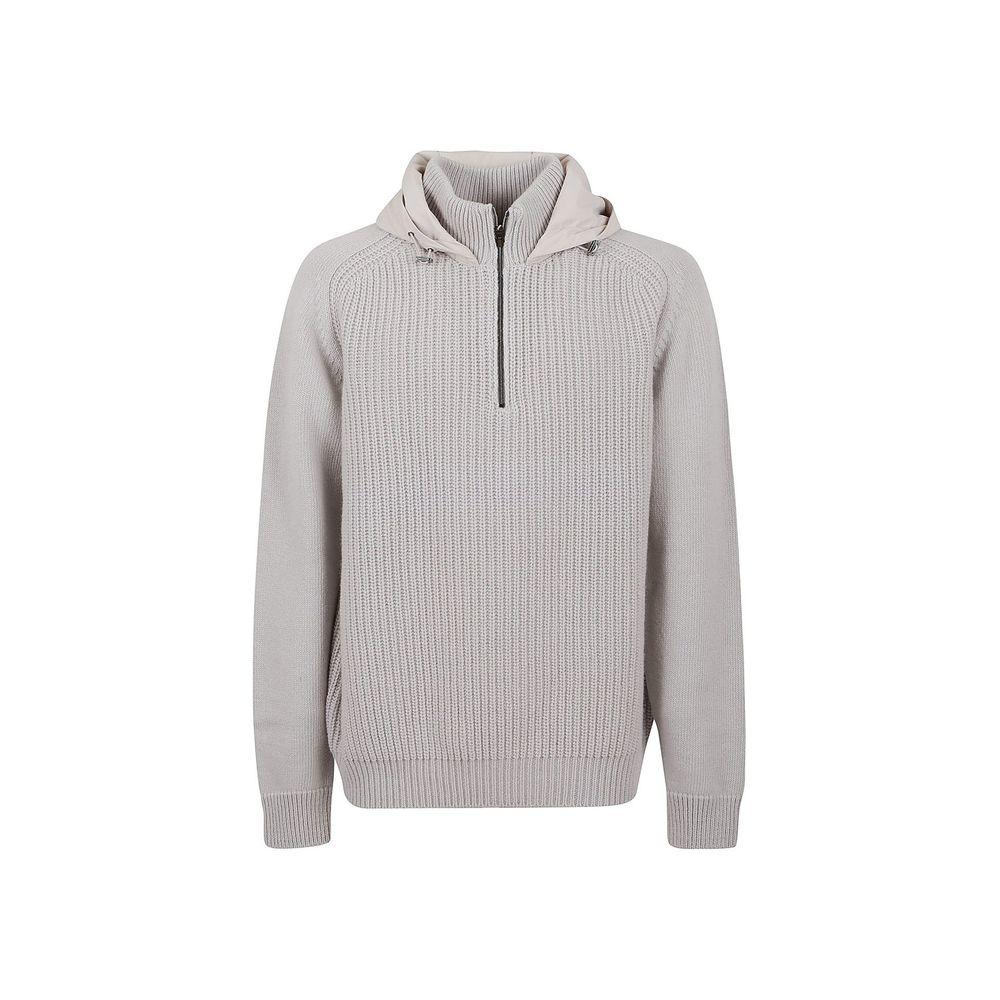 Herno Grauer Woll-Hoodie