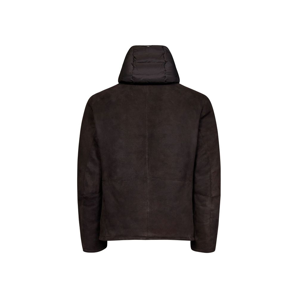 Herno Braune Lammleder Shell Jacke