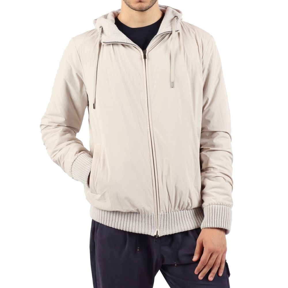 Herno Grauer Woll-Bomber