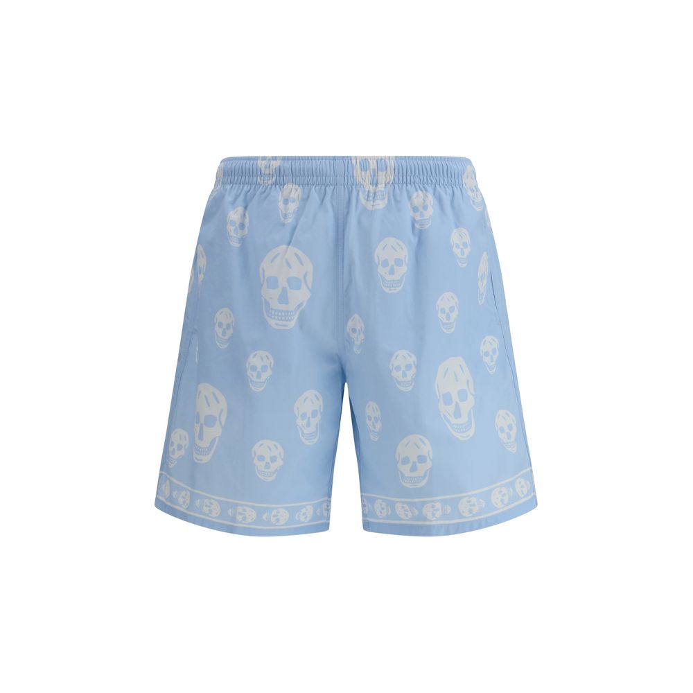 Alexander McQueen Blaue Polyamid Bermuda Shorts