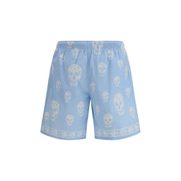 Alexander McQueen Blaue Polyamid Bermuda Shorts