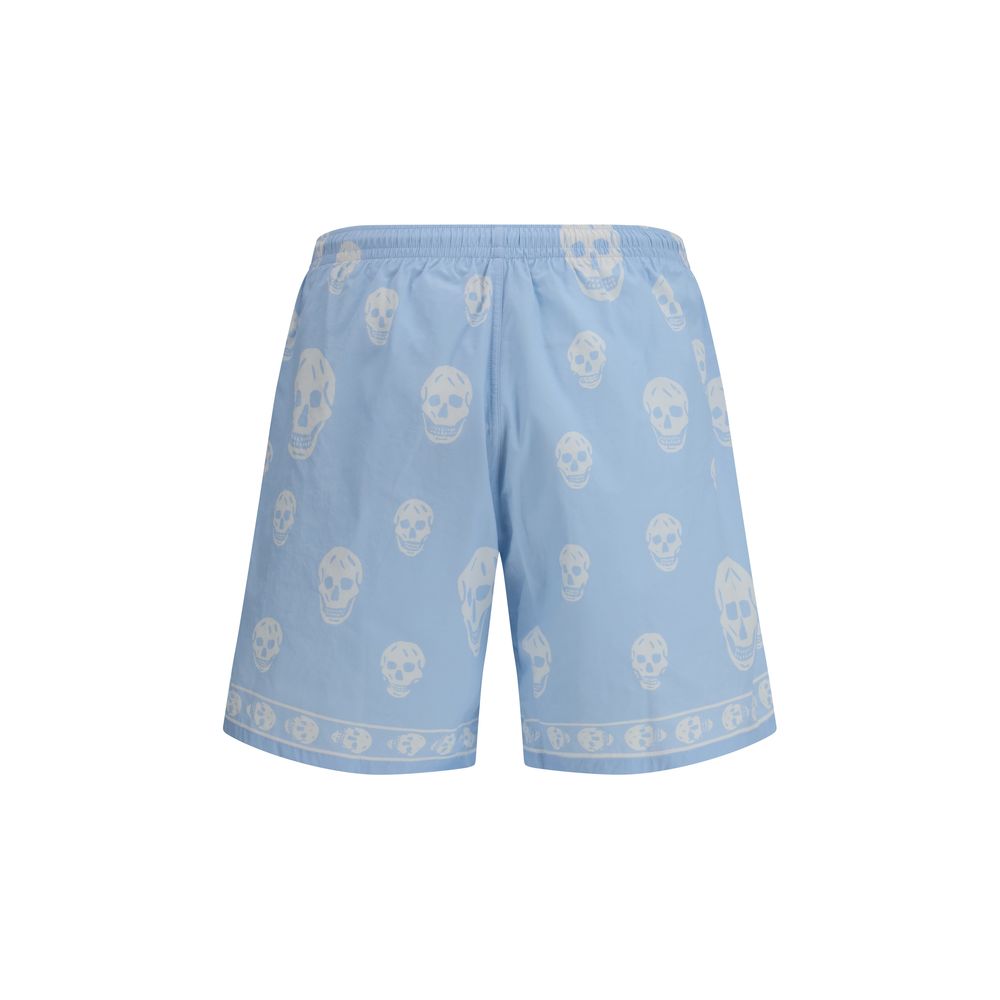 Alexander McQueen Blaue Polyamid Bermuda Shorts