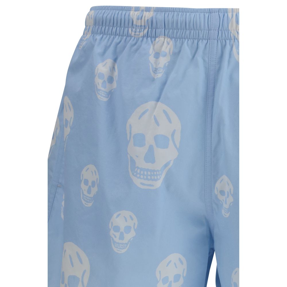 Alexander McQueen Blaue Polyamid Bermuda Shorts